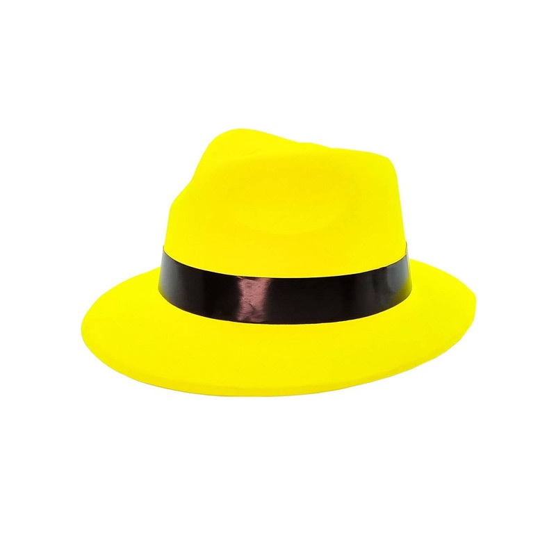 Neon Yellow Lightweight Fedora Costume Hat