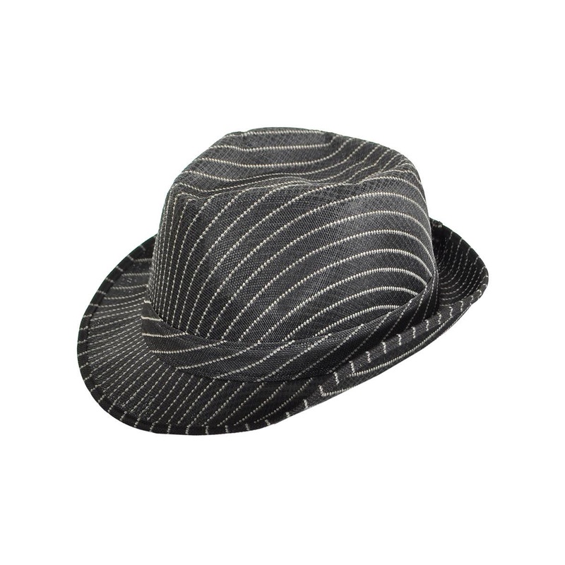 Pinstripe Lightweight Fedora Costume Hat