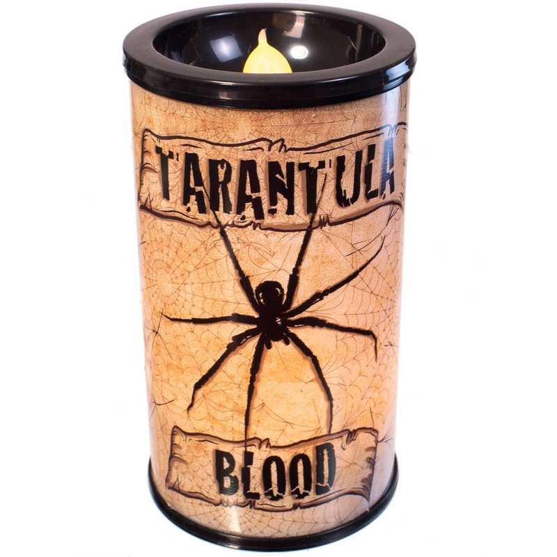 Tarantula Blood Light Up Candle Halloween Decoration
