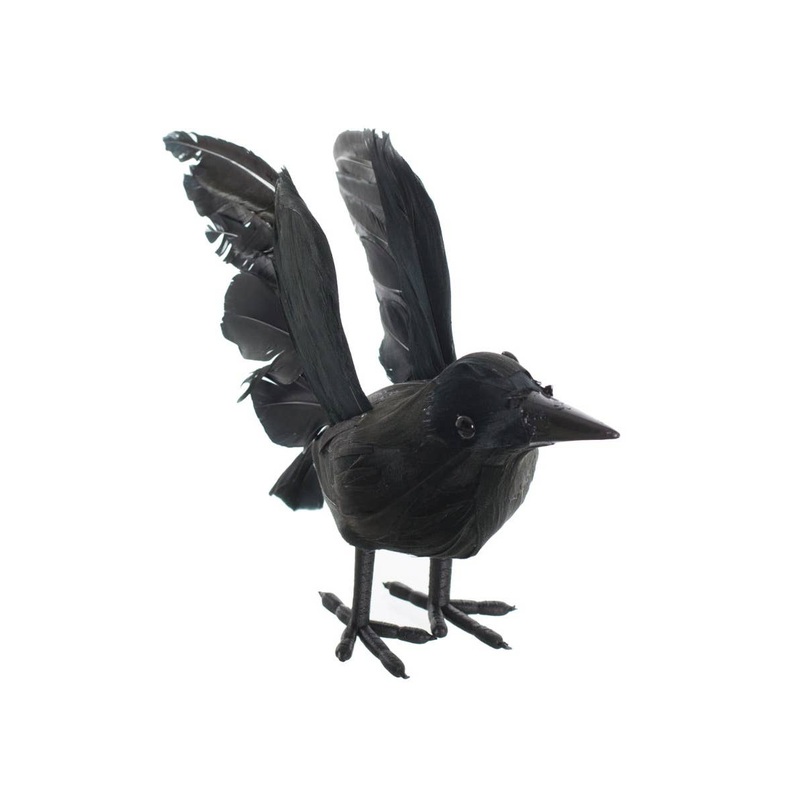 Tiny Little Black Raven Halloween Prop