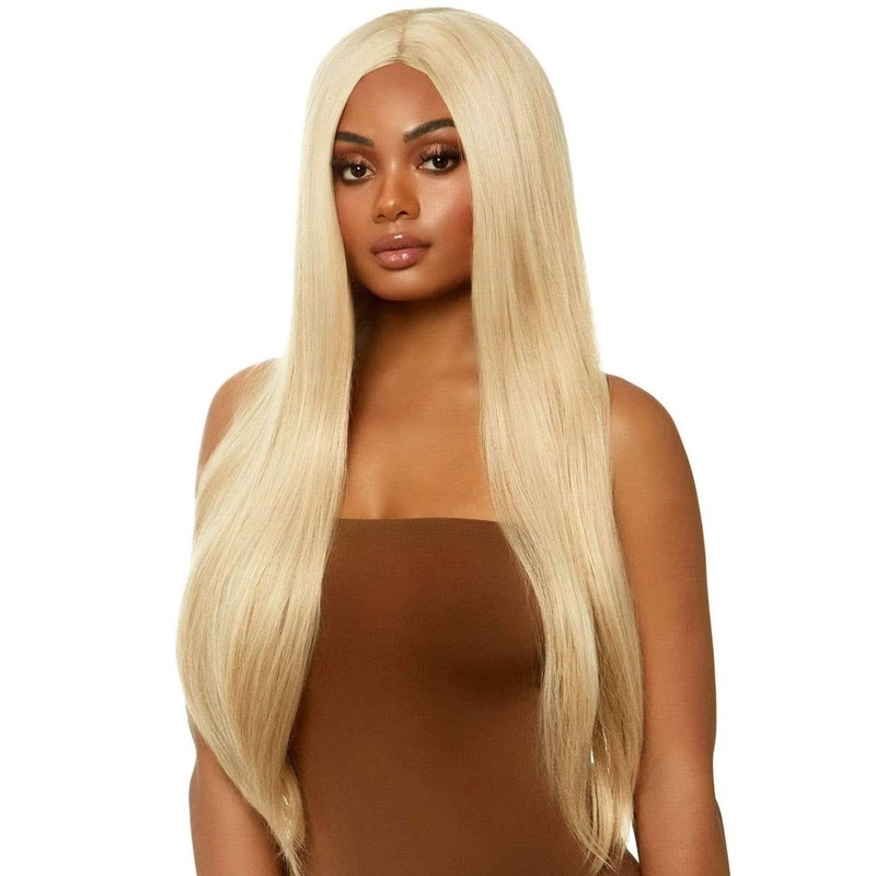 Extra Long Light Blonde Womens Straight Costume Wig