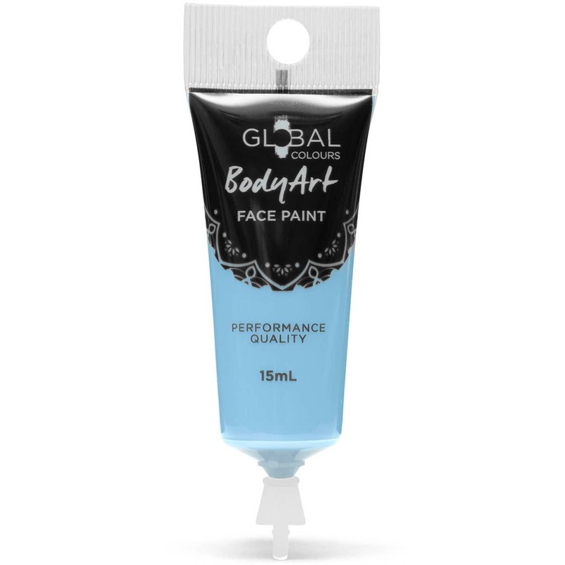 Global Bodyart Light Blue 15ml Tube Liquid Makeup