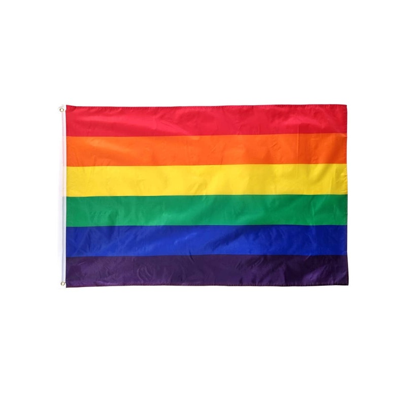 90cm x 150cm Large Rainbow Flag with Eyelets