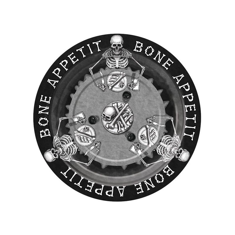 Bone Appetit 23cm Large Paper Party Plates – 8 Pack