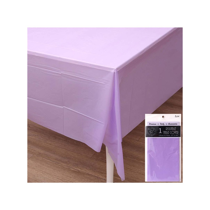 Lavender Purple 270cm Plastic Table Cover