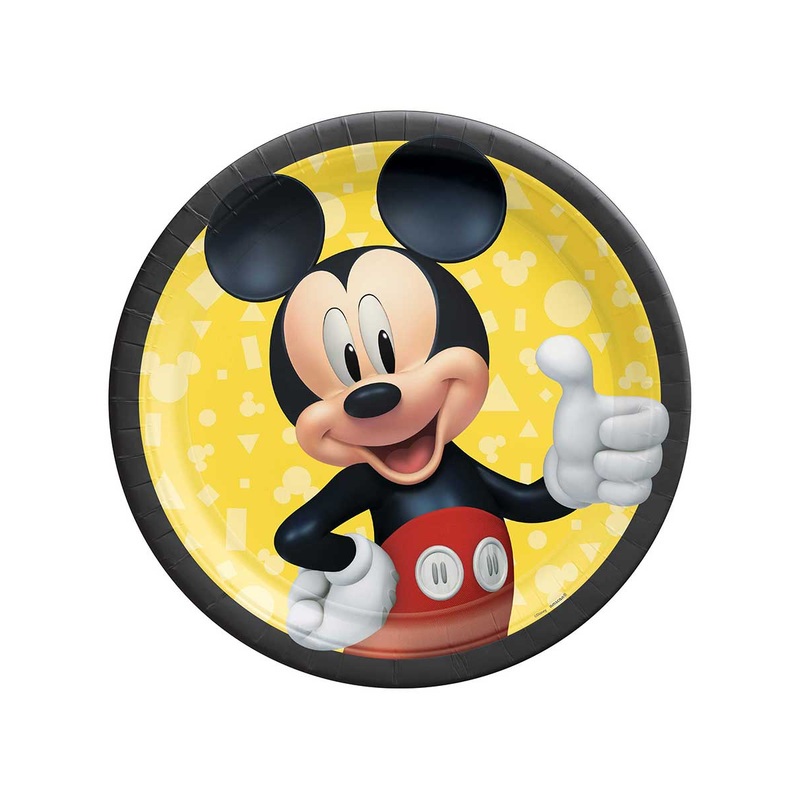 Mickey Mouse Forever 8 Pack Large 23cm Paper Plates