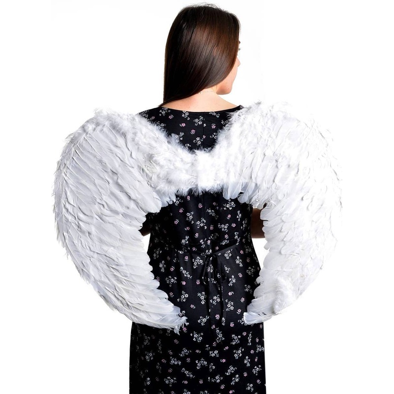 Wide White Feather 80cm Angel Costume Wings