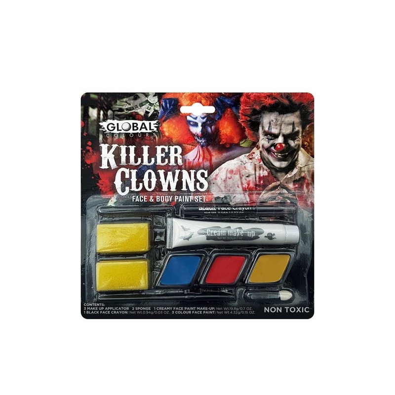 Killer Clown Special Effects Face Paint Makeup Kit