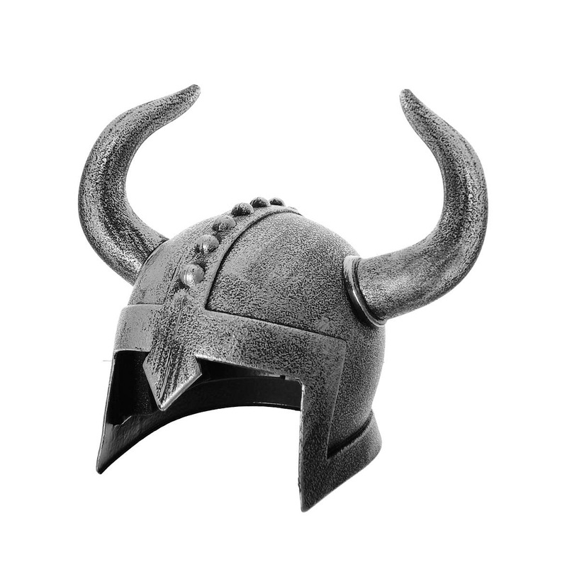 Viking Warrior Iron Look Kids Costume Helmet with Horns