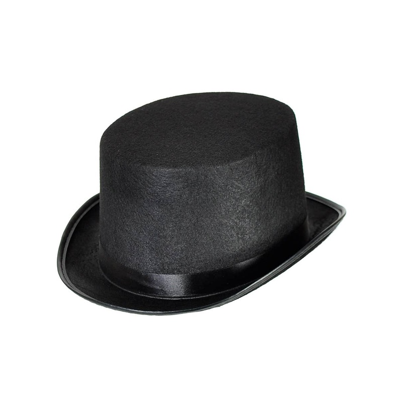 Classic Black Kids Top Hat Costume Accessory