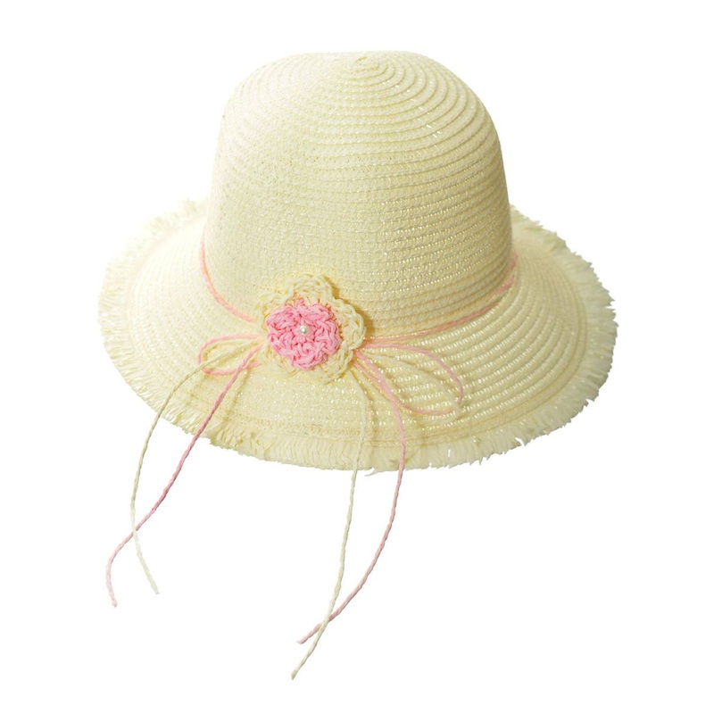 Natural Straw Look Girls Costume Hat