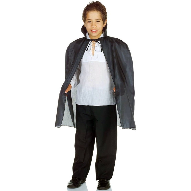 Vampire Kids Black Halloween Costume Cape with Collar