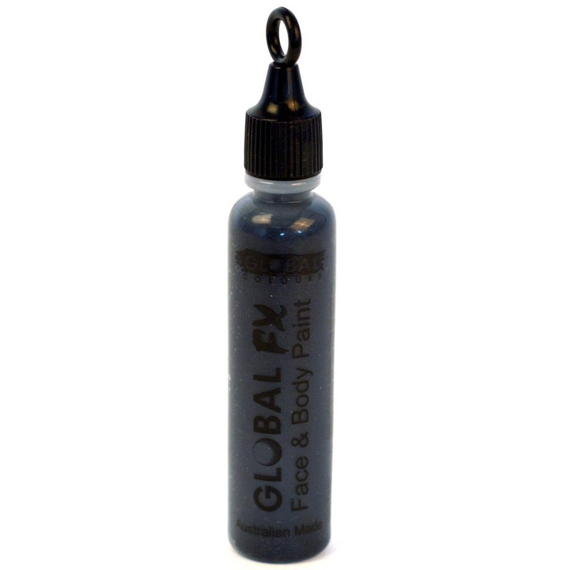 Jet Black Face and Body Glitter Applicator Tube