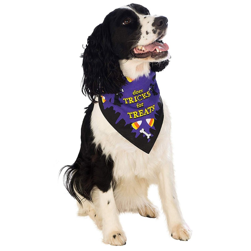 Halloween Does Tricks for Treats Pet Dog Bandana S-M