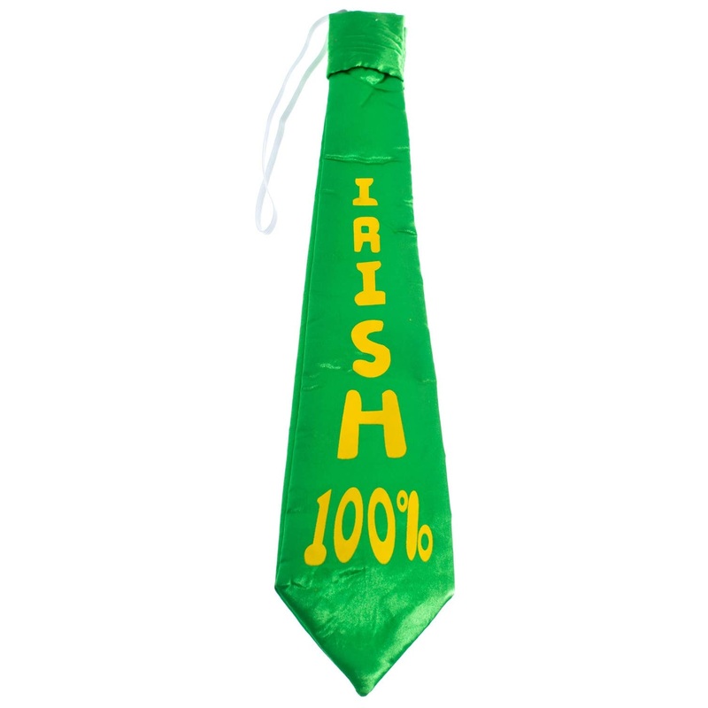 100% Irish St Patrick’s Day Jumbo Neck Tie Costume Accessory