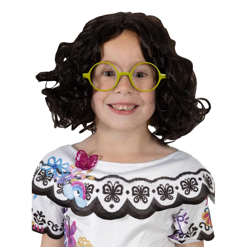 Disney Girls Mirabel Encanto Costume Wig and Glasses Accessory Set