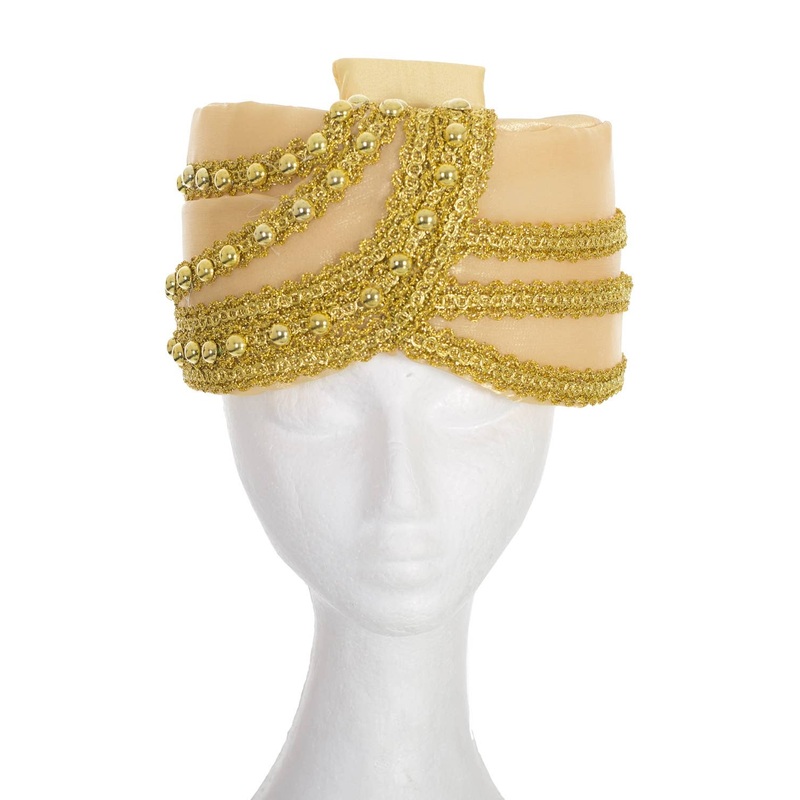 Indian Prince Gold Turban Costume Hat