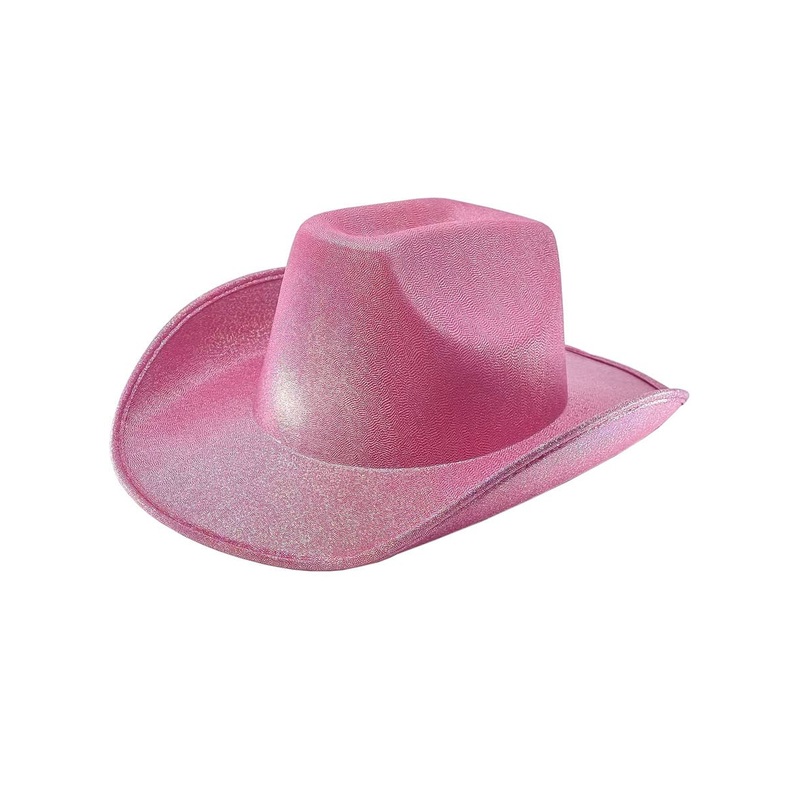 Iridescent Pink Shimmer Cowgirl Costume Hat