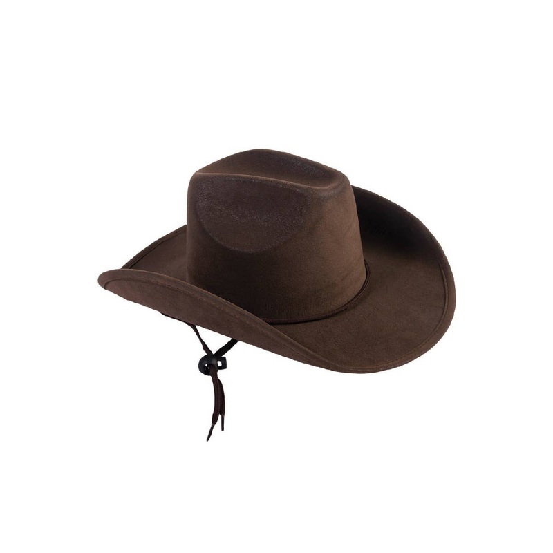 Howdy Cowboy Kids Brown Suede Costume Hat