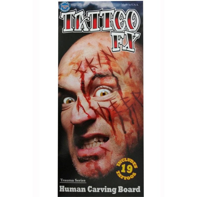 Human Carving Board Temporary Tattoo FX