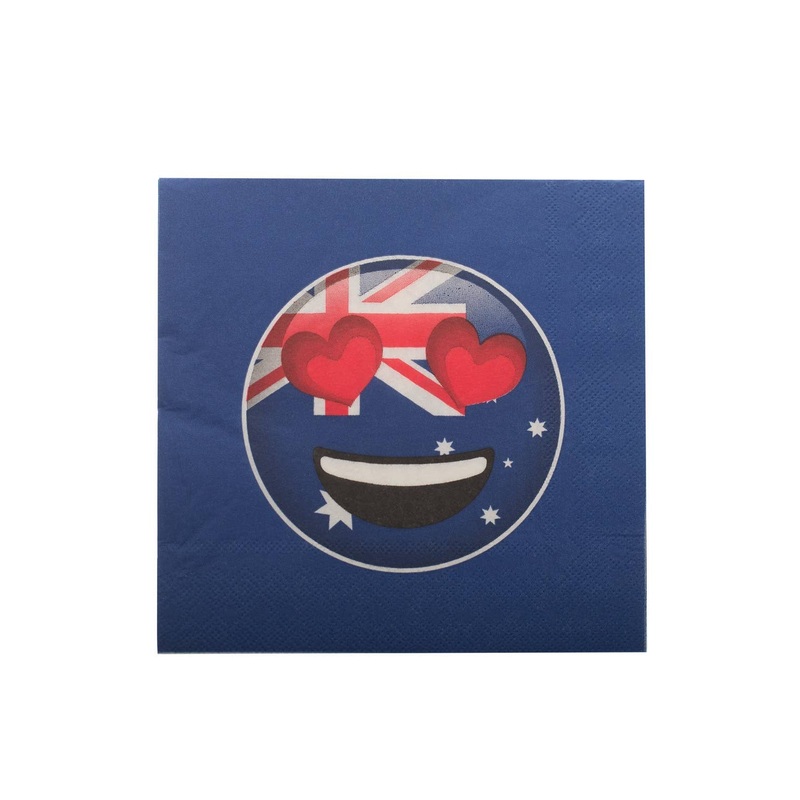 Heart Eye Emoji Australian Novelty Napkins