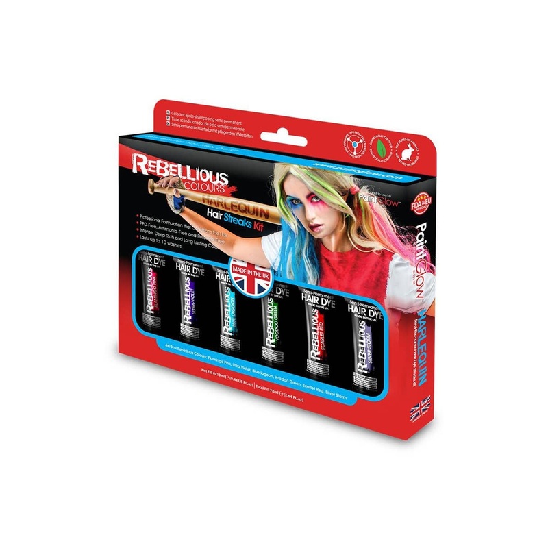 Harlequin Streaks 6 Colour Semi Permanent Hair Dye Kit
