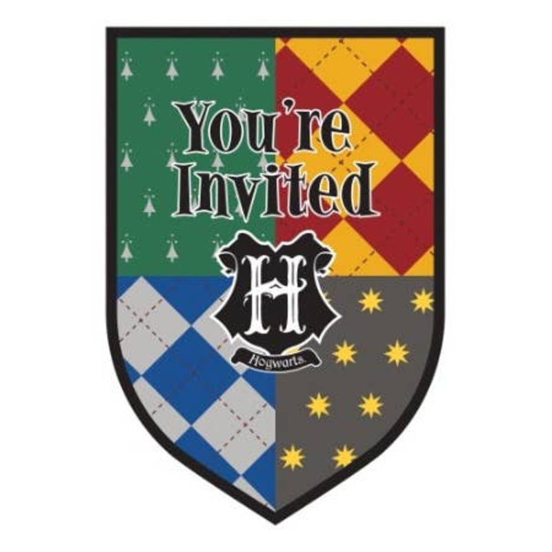 Harry Potter Houses 8 Pack Party Invitations