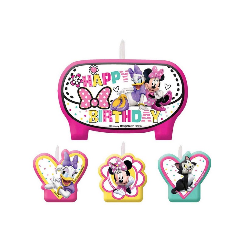 Minnie Mouse Happy Helpers 4 Piece Birthday Cake Candle Set