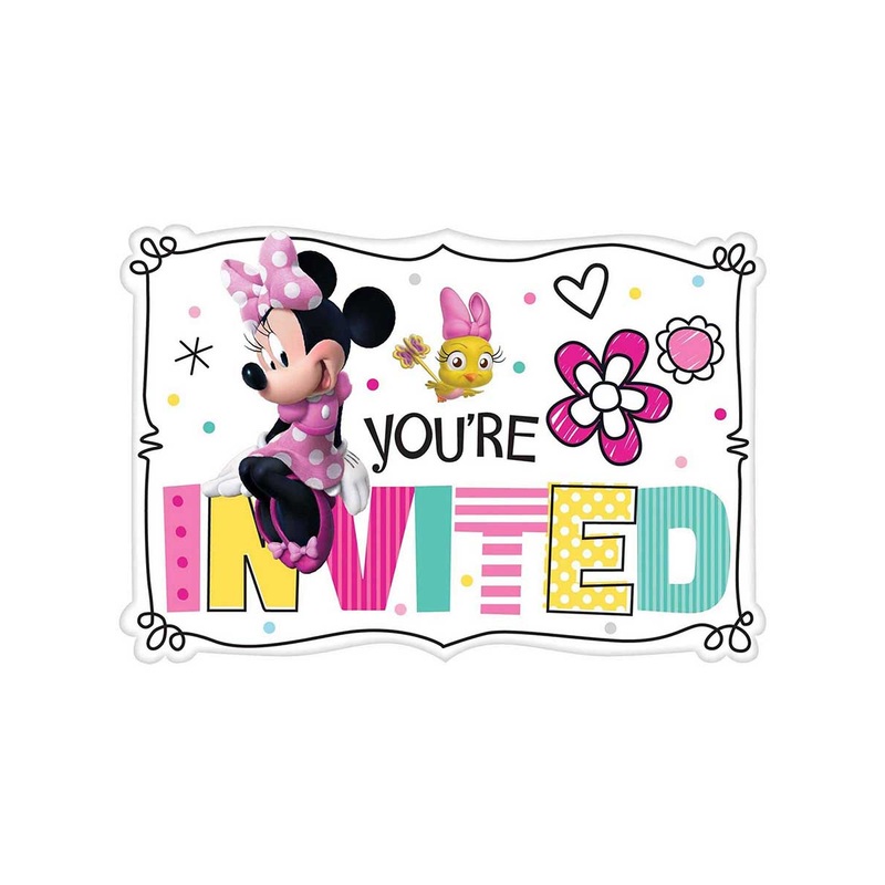 Minnie Mouse Happy Helpers 8 Pack Party Invitations