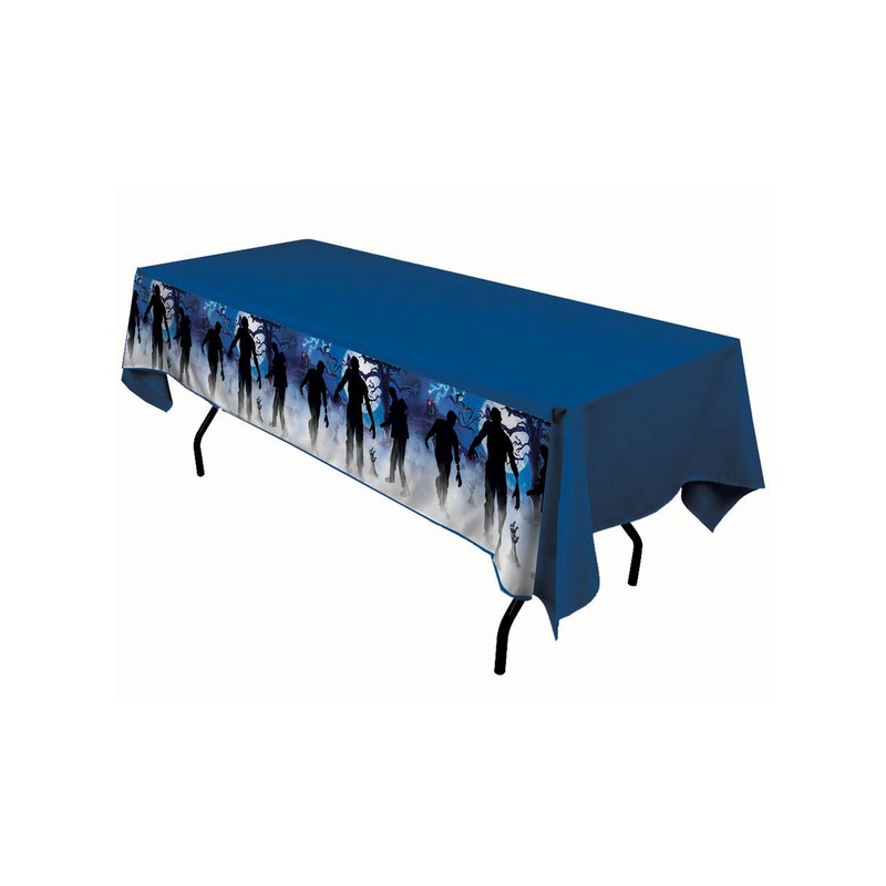 Ghastly Zombie Print Table Cover Halloween Decoration