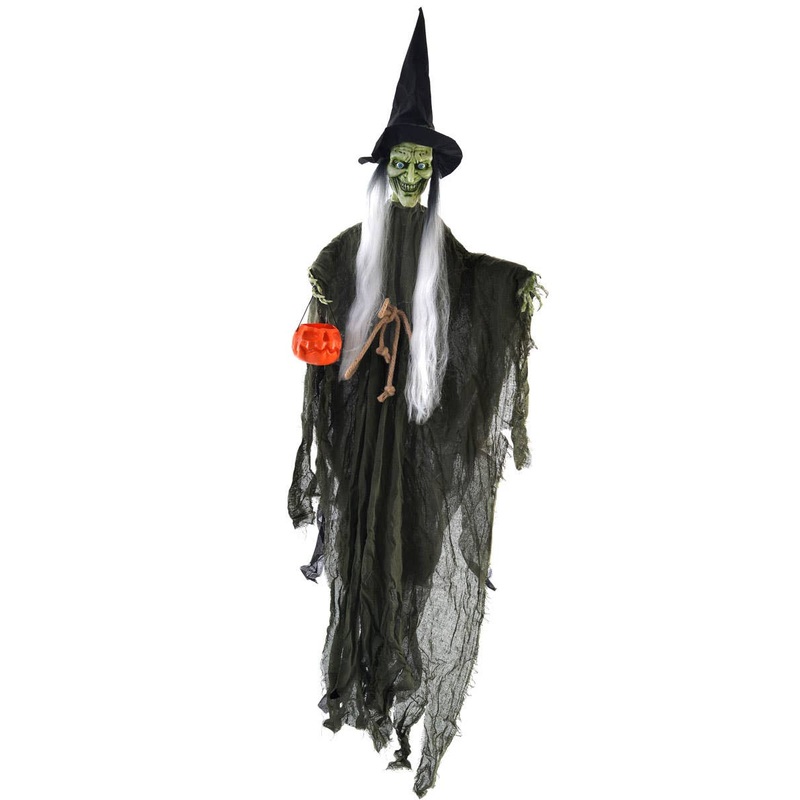Trick or Treat Witch Hanging Halloween Decoration