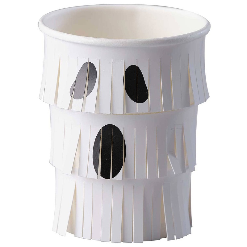 White Ghost 8 Pack Halloween Paper Cups