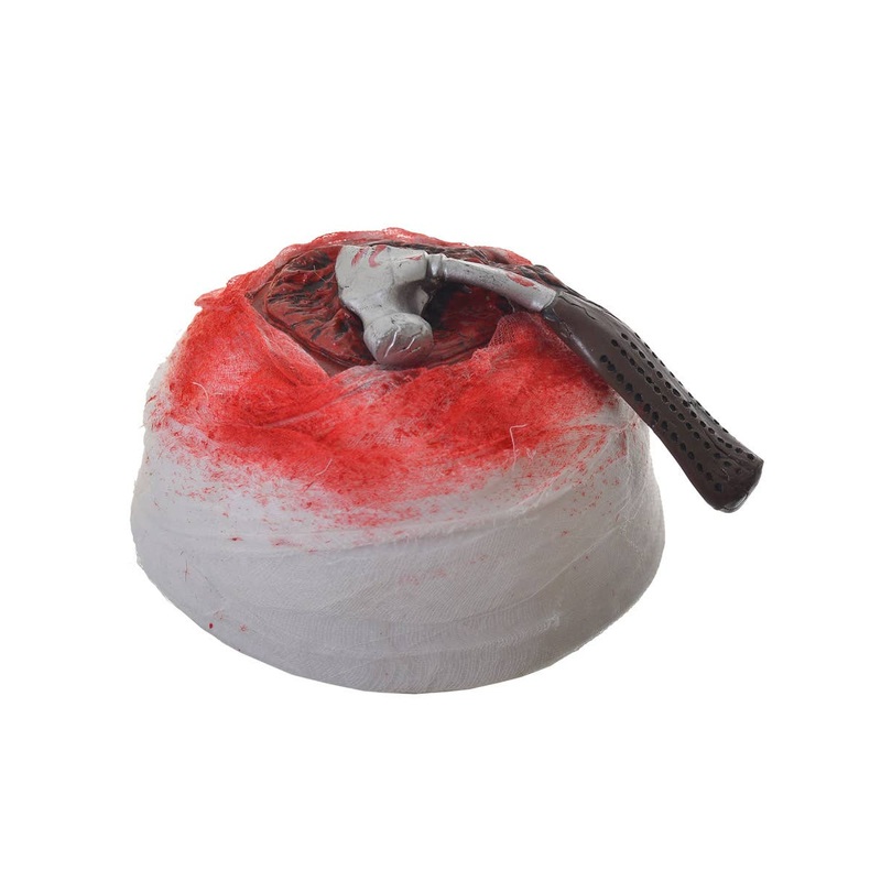 Bloody Hammer in Head Bandage Halloween Costume Hat