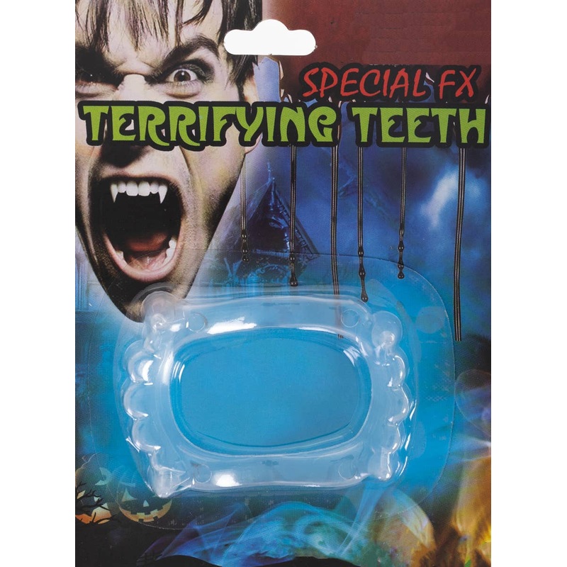 Clear Vampire Teeth Halloween Costume Accessory