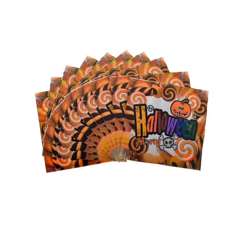 Halloween Party Orange Food Napkins – 10 Pack