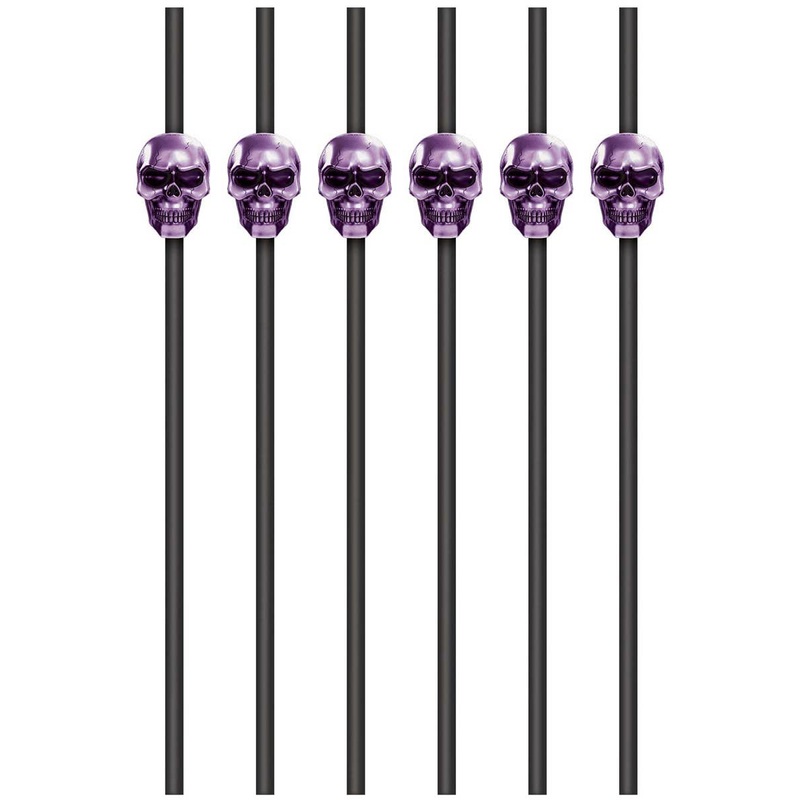 Midnight Mayhem Reusable 6 Pack Halloween Straws
