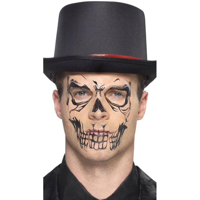 Skeleton Face Temporary Tattoo Transfers Kit
