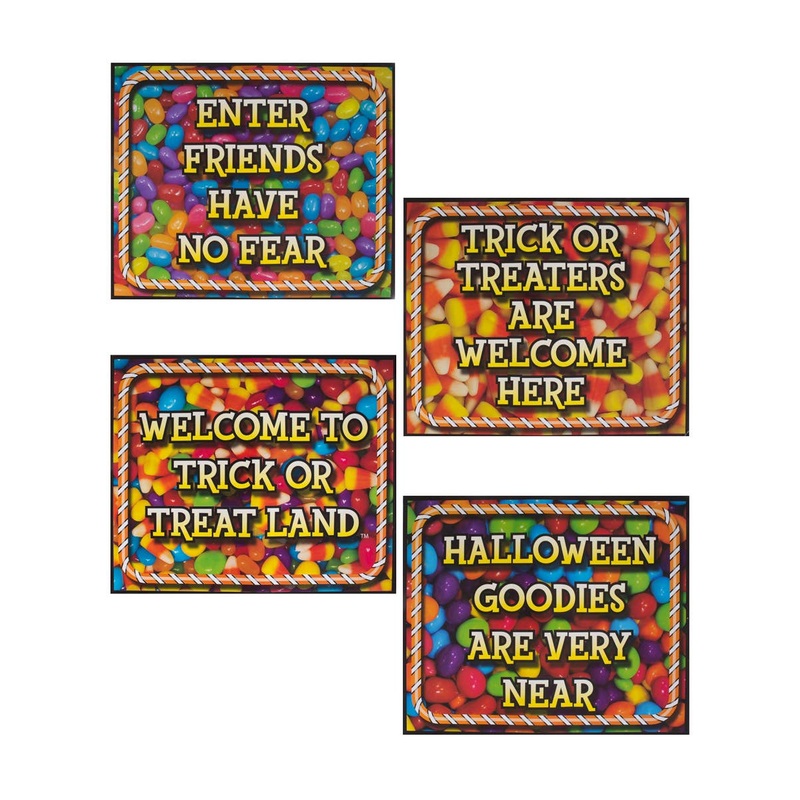 Trick or Treat Child Friendly Halloween Decoration Signs