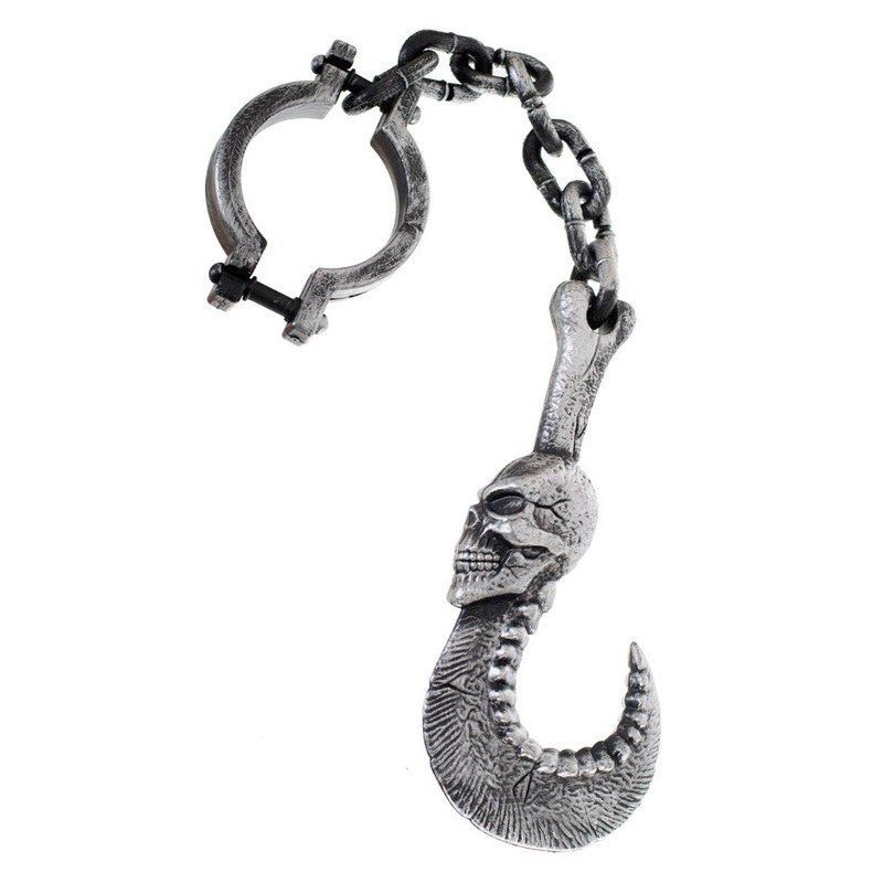 Ankle Shackle with Meat Hook Halloween Accessory Prop