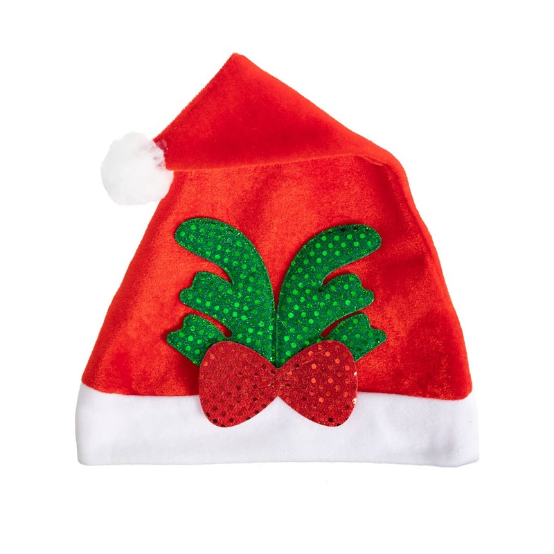 Jolly Red and Green Christmas Santa Hat
