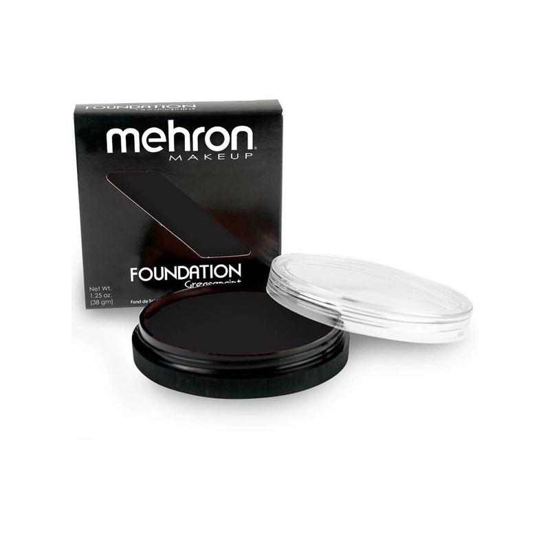Mehron Black Greasepaint Foundation Makeup
