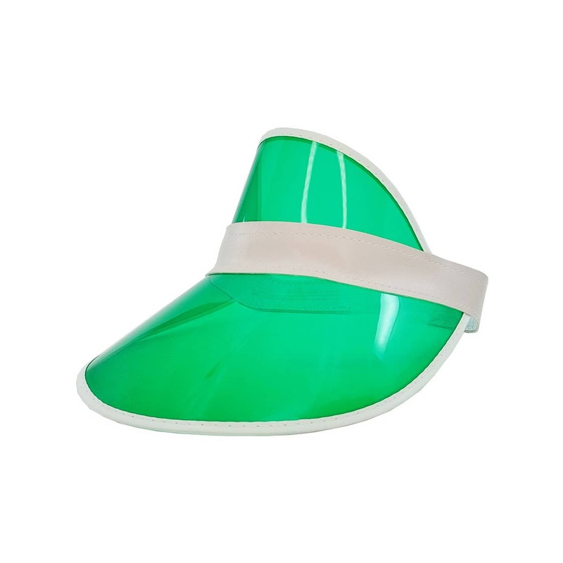 Transparent Green Visor Adults Costume Hat