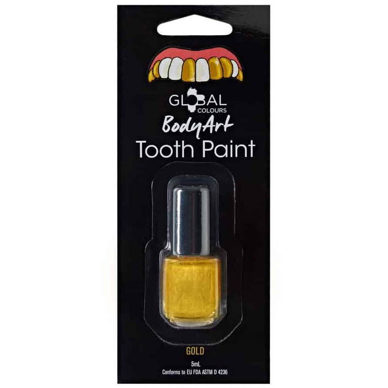 Brush On Gold Tooth Paint Makeup