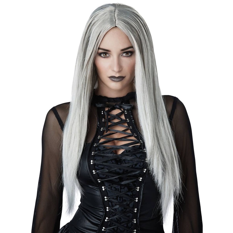 Gothic Matriarch Womens Grey Costume Wig
