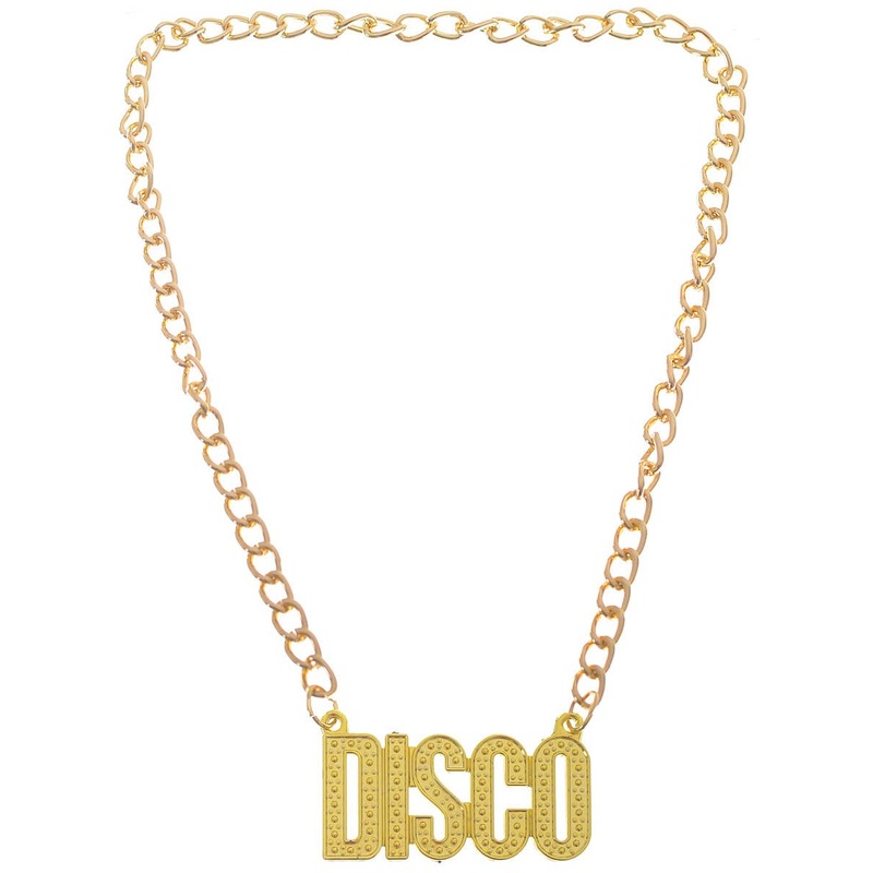 1970s Gold Chain Disco Costume Necklace