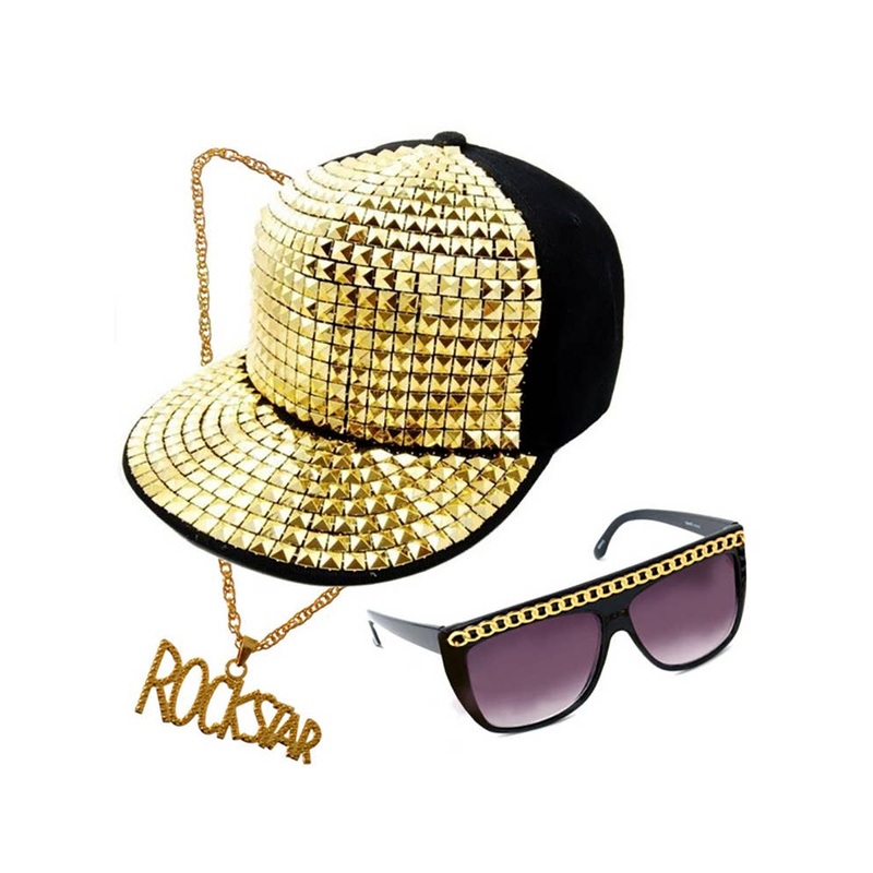 1980s Rockstar Bling Costume Accessory Set