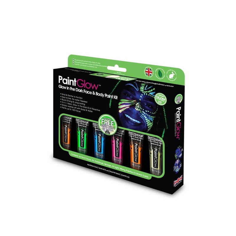 Glow in the Dark Face and Body Neon Makeup Kit