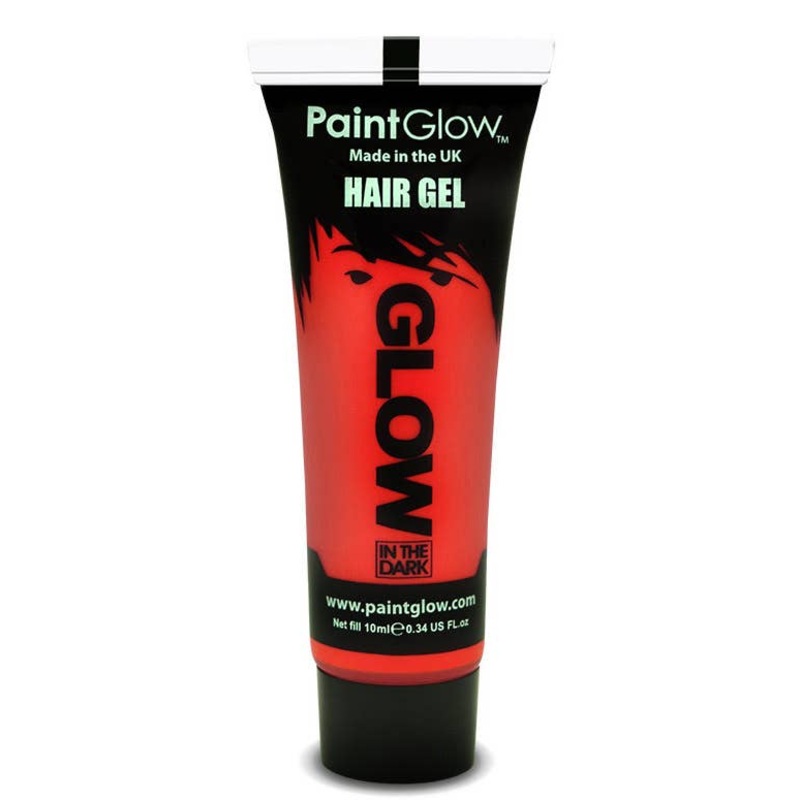 Glow in the Dark Hair Gel – Red