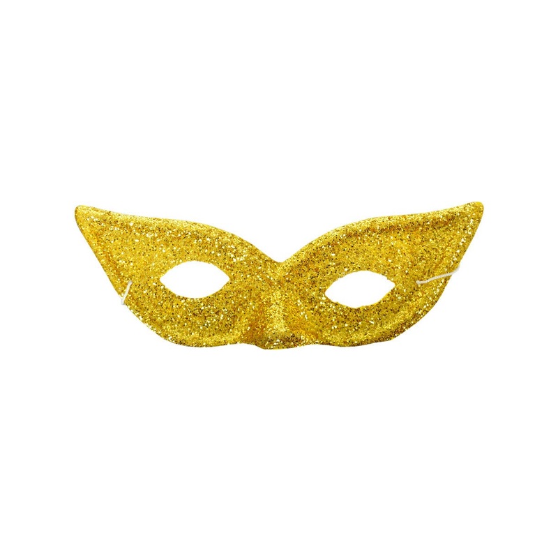 Glittery Gold Harlequin Masquerade Eye Mask