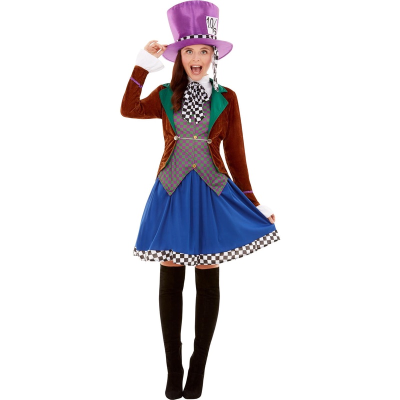 Miss Mad Hatter Plus Size Womens Alice In Wonderland Costume Large